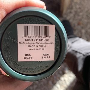 Starbucks stainless steel Green soft tumbler. Brand new